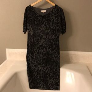 Animal print sweater dress.